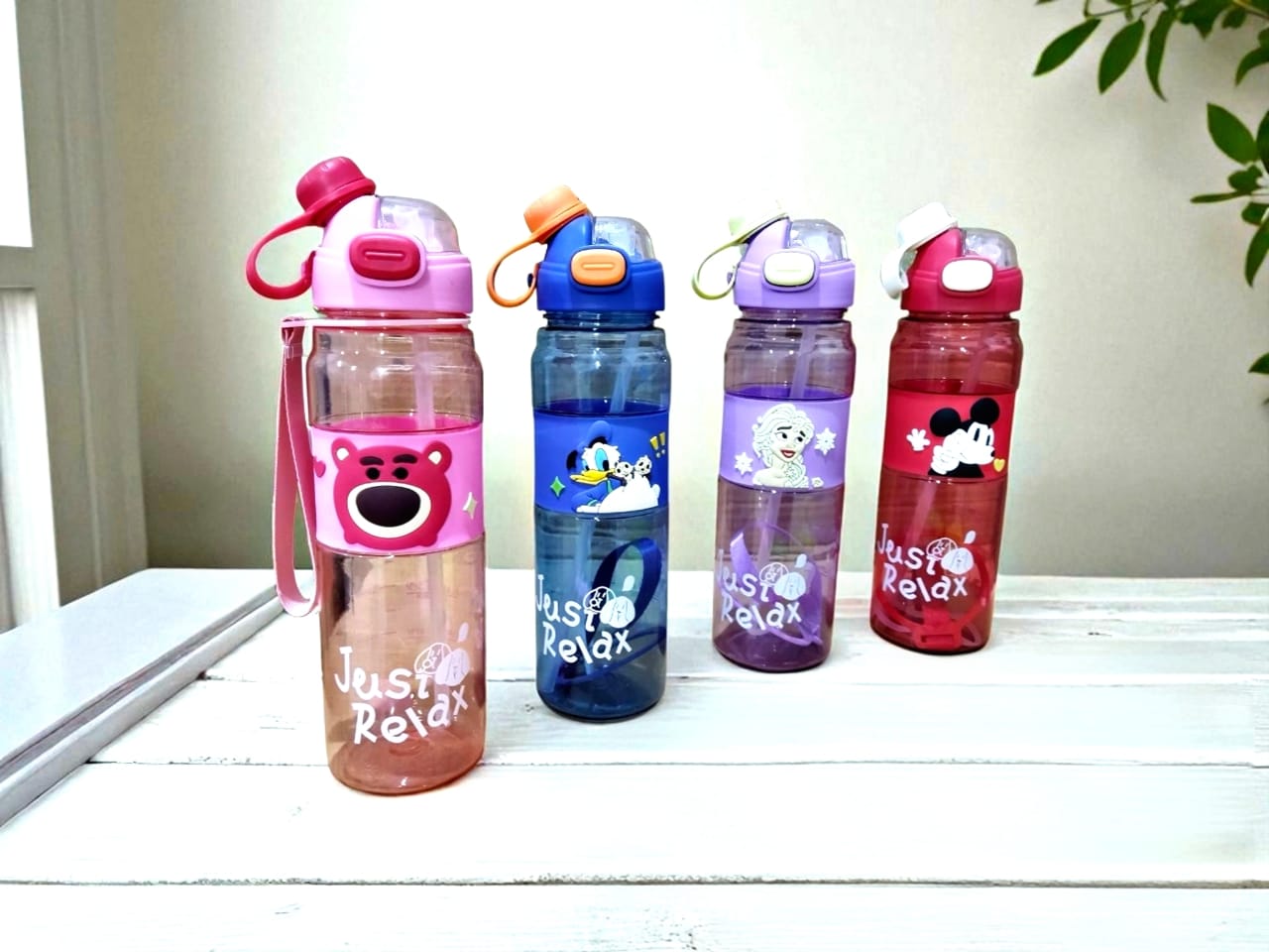 image of زجاجه بـ 2 غطاء شاليموه + عادي  900 ML