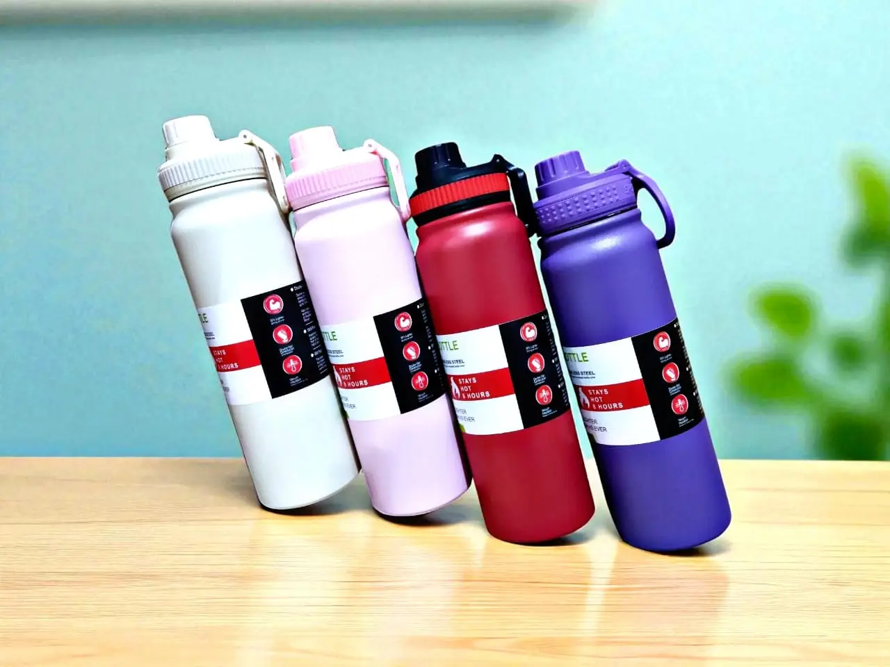 زجاجه معدن غطاء عادي  حفظ البارد لمده 24ساعه  حفظ الساخن لمده 8 ساعات  800 ML