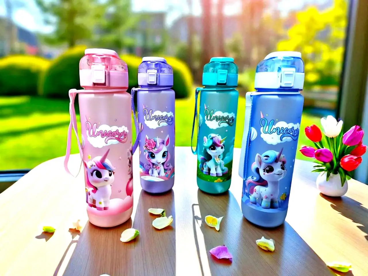 زجاجه يونيكورن بغطاء عادي  1000 ML