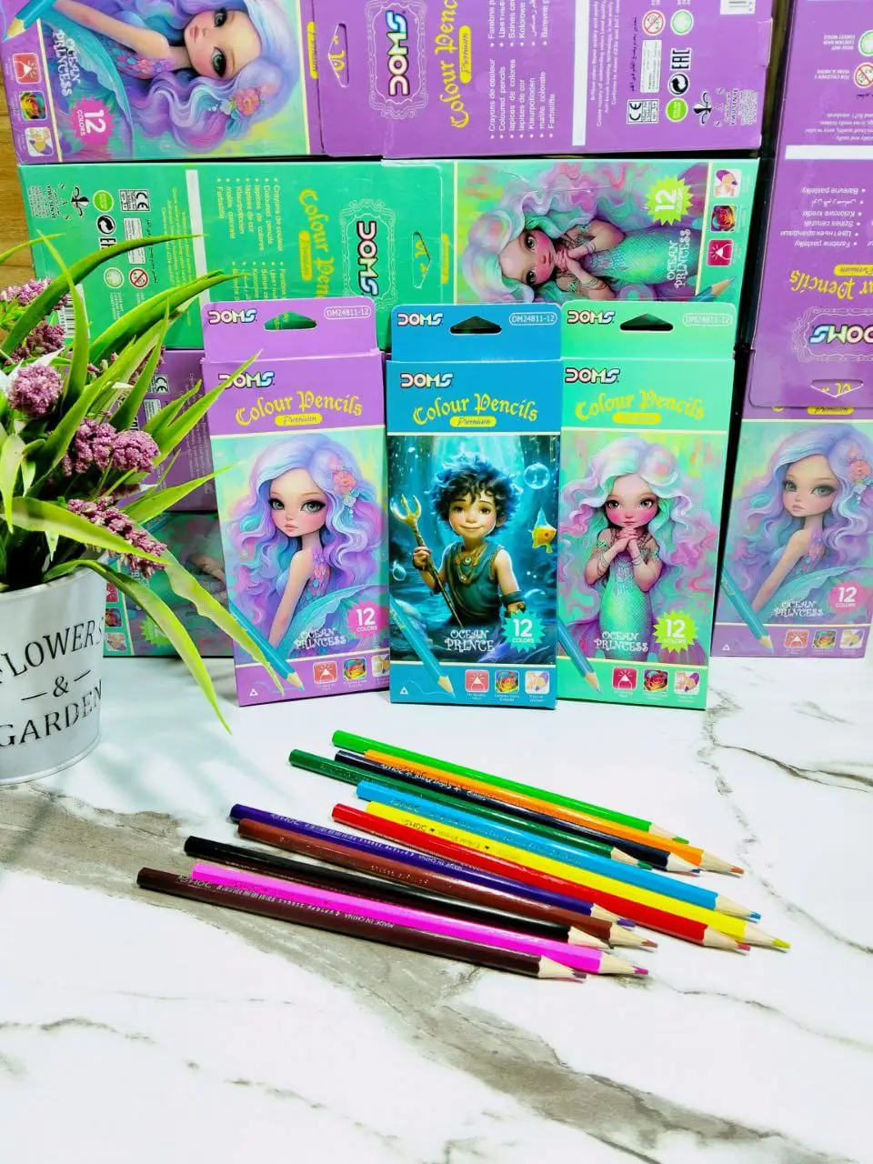 الوان خشب دومز 12 لون طويل - كود 93