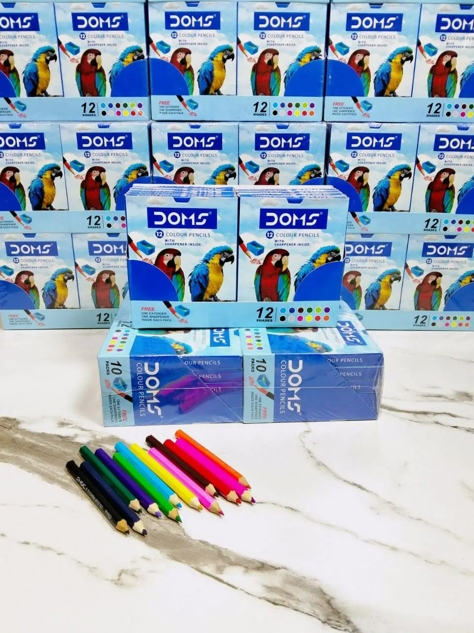 الوان خشب دومز 12 قلم قصير-12 لون - كود 27