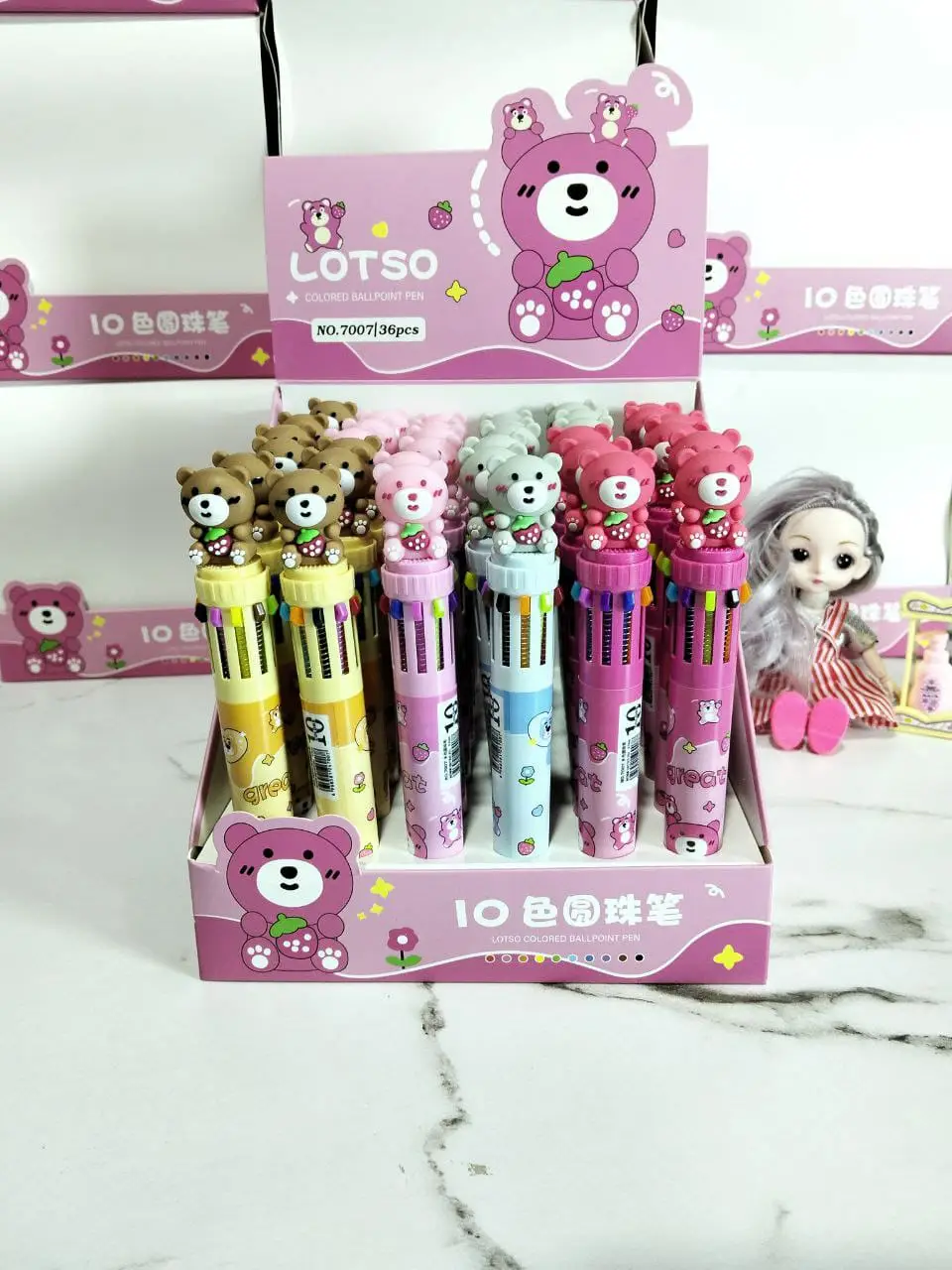 (عروض) 4 قطعة قلم متعدد 10 لون - كود 3