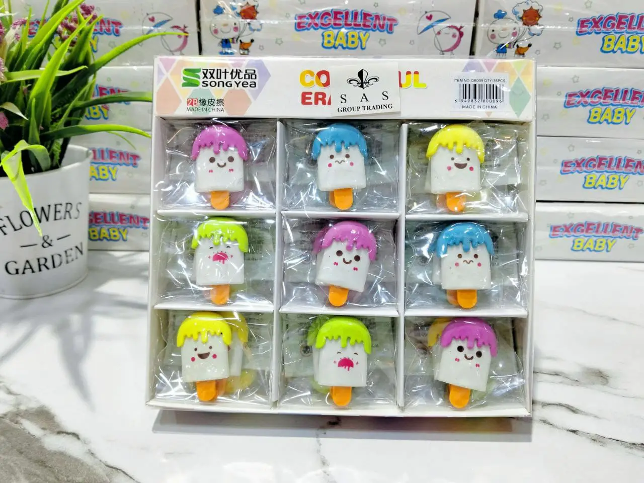 (عرض) 4 قطع ممحاة أشكال - كود 169