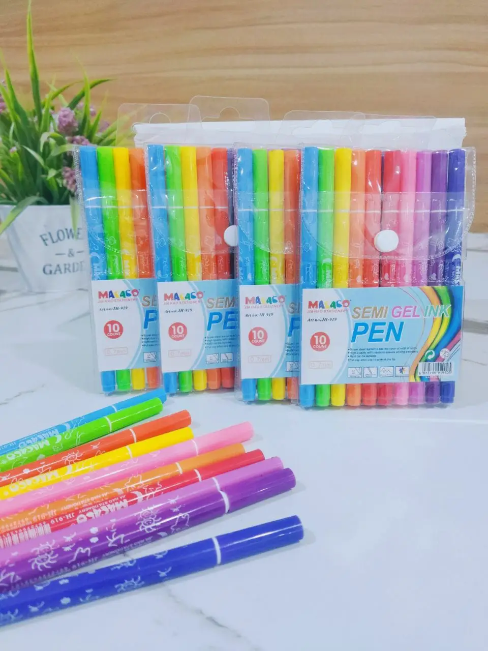 مجموعة من قلم جيل نيون 10*1 - كود 228